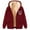 Wine, variant on Wancir Sherpa Fleece Lined Jacket Unisex Women Thick Zip Up Hoodie Sweatshirt with Pockets Soft Warm Winter Coats
