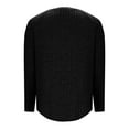 thumbnail image 7 of Scyoekwg Womens Knit Tops Fall Long Sleeve V Neck Tunic Knit Sweater Casual Looses Curved Hem Top Knit Solid Clothing (Black,XL), 7 of 7
