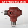 thumbnail image 6 of 3 Port Iron Male Thread Check Valve Connector Tool for Air Compressor Air Pump 33×33×10Horizontal, 6 of 9