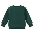 thumbnail image 3 of Povozer Toddler Infant Baby Girl Knit Sweater Big Sister Little Sister Matching Outfits Long Sleeve Pullover Sweatshirt(Green,M(6-9m)), 3 of 6