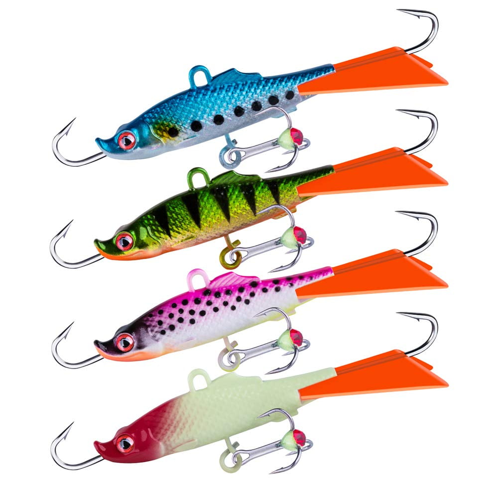 Goture Ice Fishing Jig Set Ice Fishing Lures for Panfish Crappie Sunfish Perch Walleye Pike