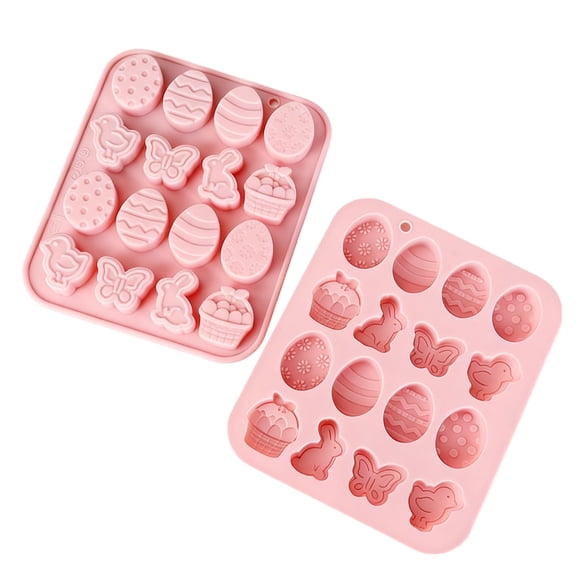 HuiXinOu Chocolate Mold, Easter Bunny Baking Mold for DIY Chocolate Candy Making, Silicone Kitchen Tool for Holiday Desserts and Baking Crafts