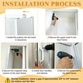 thumbnail image 5 of 48"x80" White Ash Accordion Door Interior, PVC Folding Closet Door with Magnetic Closure & Top Track, Easy Installation Space Saving Door for Bedroom, Bathroom, Closet, 5 of 9