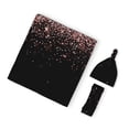 Balery Rose Gold Glitter1 Printed Newborn Receiving Blanket Bow