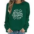 thumbnail image 3 of Ugly Christmas Sweatshirt for Women Long Sleeve Xmas Graphic Shirts Loose Holiday Gift Pullover Tops, M Green, 3 of 6