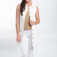thumbnail image 3 of Elsie & Zoey Tamar XL White Denim Sleeveless Shirt Duster Dress for Women, 3 of 10