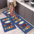 thumbnail image 3 of Alfombra de cocina duradera y resistente a la suciedad, alfombra para puerta de baño, alfombra para ducha, alfombra para pies, alfombra suave antideslizante con dibujos animados, 3 of 5