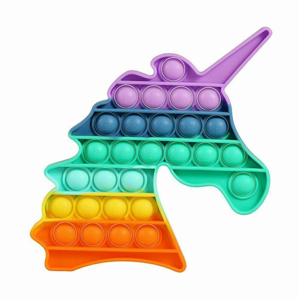 Details about   3pcs Sensory Toys Fidget Pop It’s Push Bubble Monkey Noodle Unicorn Strechy kids 