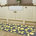 thumbnail image 5 of Ottomanson Machine Washable Non-Slip Rubberback Lemons 2x5 Kitchen Runner Rug, 20" x 59", Gray, 5 of 8