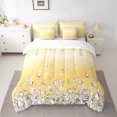thumbnail image 2 of Homewish Luxury Diamond 7pcs Bedding Comforter Set,Bling Peint Queen Bedding Sets,Yellow Silver Queen Sheet Sets For Kids,Microfiber Bedroom Decor, 2 of 8