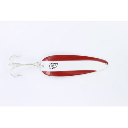 Dardevle Troll Devle Hd Spoon 4 1/2in 1 1/2oz Red/White Stripe Copper Back 63