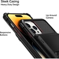 thumbnail image 4 of for iPhone 14 Pro Max Case Wallet Cover 4-Card Credit Card Holder ID Slot Scratch Resistant Dual Layer Hybrid Protective Hard Shell Rugged TPU Bumper Armor Case 6.7 inch Black, 4 of 12