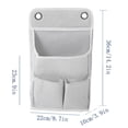thumbnail image 3 of 2 Pack Small Wall Hanging Organizer Bag, Hanging Storage Basket with Pockets, Wall Organizer Waterproof Bin for Kitchen, Bathroom, Bedroom, Office, Courtyard, RV Camper, 3 of 9
