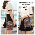thumbnail image 6 of FORMRS Crossbody Bag for Women Quilted Travel Shoulder Cell Phone Purse with Chain Strap Handbag, Vibrant Flowers Pattern, 6 of 7