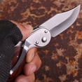 thumbnail image 4 of Navaja plegable para exteriores | Mini navaja de bolsillo para frutas - Mango de madera colorido | Herramienta de camping compacta para senderismo, supervivencia, transporte diario | Hoja corta, 4 of 7