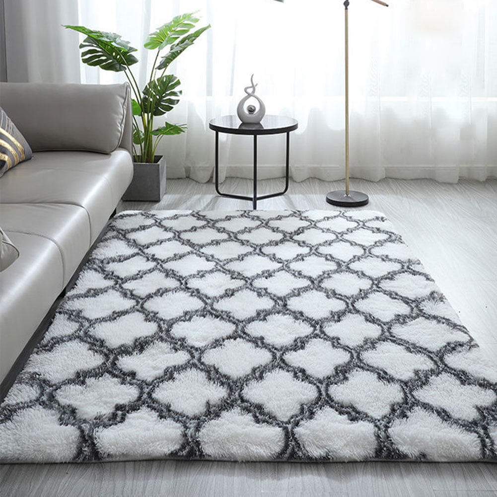 80x250 cm Grey-Lightgrey Shaggy Rug Long Pile Carpet designe multicolored
