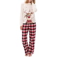 thumbnail image 2 of Family Christmas Pjs Conjuntos a juego Deer Plaid Jammies para bebés Adultos y niños Holiday Christmas Sleepwear Set Adepaton WMZL-698-31, 2 of 5
