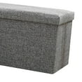 thumbnail image 3 of de almacenamiento para el hogar, baúl de juguetes, reposapiés resistente, caja de ahorro de espacio, taburete para pies, asiento para sala de Gris perfecl Otomana de almacenamiento, 3 of 8