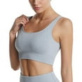 thumbnail image 3 of LAST CLANCE SALE! Sports Bras for Women Yoga Workout Bra- Running Gym Activewear, Gray, L, 3 of 13