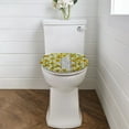 thumbnail image 2 of ZIATUBLE Sunflower Toilet Lid Seat Cover Wood Stripes Toilet Seat Covers with Elastic Edge Toilet Lid Cover Round Toilet Protector Cover Decorative Toilet Seat Covers Lids Home Decor, 2 of 6