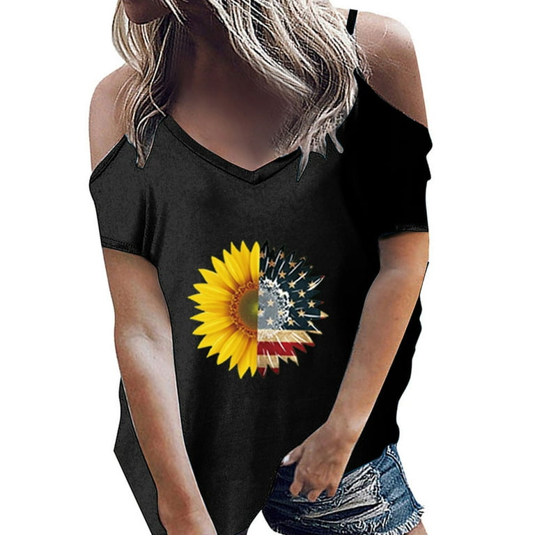 Sunflower cold shoulder online top