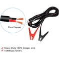 thumbnail image 4 of CoolStuff Alligator Clamp to Cigarette Lighter Cable,14AWG 12V Cigarette Lighter Male to Battery Clips Adapter Extension Cord with 15A Fuse (6FT), 4 of 7