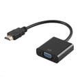 thumbnail image 1 of Compatible con HDMI macho a Vga Rgb hembra compatible con HDMI a Vga Adaptador convertidor de vídeo 1080p Compatible con Pc negro macho-hembra, 1 of 2