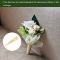 thumbnail image 6 of Uxcell 42mm Alloy Corsage Decorative Holder Vase for Wedding Party Prom Dark Gold Tone, 6 of 6