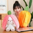 thumbnail image 5 of 1pc Interesting Bag Transformed Rabbit Plush Toys Carrot Strawberry Bunny Stuffed Soft Long Ears Doll For Children Girls Gift, 5 of 5