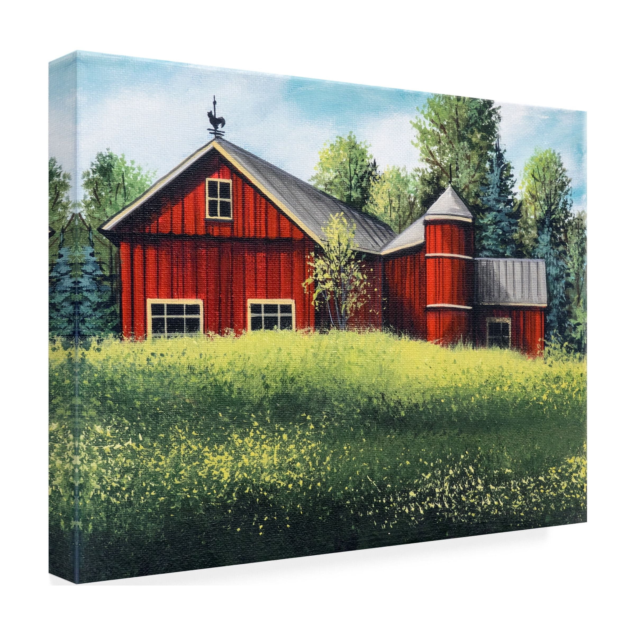 Trademark Fine Art 'Red Barn Summer sm' Canvas Art by Debbi Wetzel
