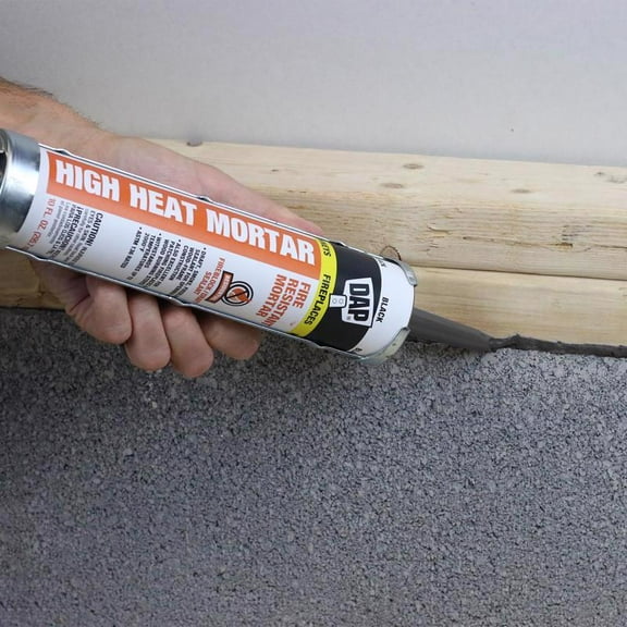 Dap 18854 High-Heat Sealant Mortar, 10.1 fl-oz, Tube, Black, Paste