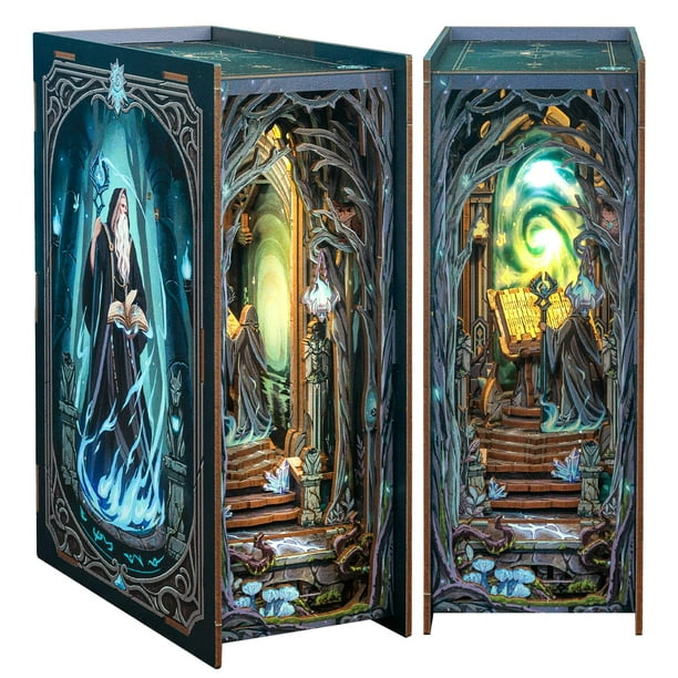 Cutefun Book Nook Kit para hacer tú mismo una casa en miniatura con luz LED