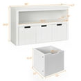 thumbnail image 4 of Topbuy Kids Toy Storage Organizer 3 Drawers w/Hidden Wheels Multifunctional Bookcases Cabinets & Shelves White, 4 of 10