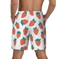 thumbnail image 4 of Uemuo Strawberries Pattern Mens Swim Trunks Quick Dry Board Shorts with Mesh Lining, Stretch Beach Shorts Quick Dry No-Chafing Board Shorts-X-Large, 4 of 9