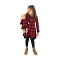 thumbnail image 2 of Leveret Girl and Doll Cotton Dress Black & Red Plaid 5 Year, 2 of 3