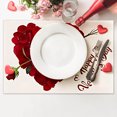 thumbnail image 4 of FYTPOV Romantic Rectangle Placemats, Roses Hearts Placemats for Kitchen and Dining, Valentines Day Decorations, Christmas Placemats for Party Home Decor, Table Decor, 18x13 inch, 4 of 6