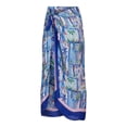 thumbnail image 5 of Time and Tru Women's Print Pareo, One Size, Paradise Blue, 5 of 7