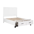 thumbnail image 6 of Bed Frame White Finish Full Platform Bed with Storage Drawers Wooden Bedroom Furniture 1pc, 6 of 6