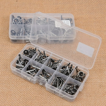 80Pcs Fishing Rod Guide Guides Tip Set Repair Kit with Fish Box - Walmart.com