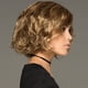 thumbnail image 4 of Pelucas con flequillo para mujer, peluca ondulada suelta, peluca sintética corta dorada y rizada, pelucas de cabello natural, peluca rizada de fibra femenina., 4 of 4