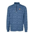 thumbnail image 2 of Men's Cutter & Buck Navy Auburn Tigers Traverse Camo Print Stretch Quarter-Zip Pullover Top, 2 of 3