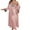 Pink, variant on Women's Sexy Nightgown with Robes Set 2 Piece Floarl Lace Full Length Soft Nightwear Lightweight Bathrobes