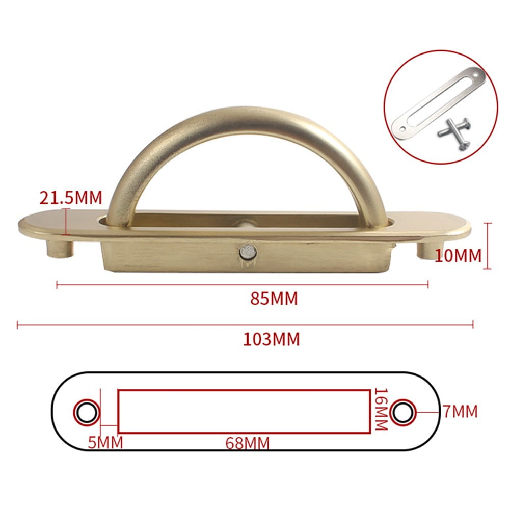 Sufanic Door Handles Zinc Alloy Recessed Flush Pull Cover Floor