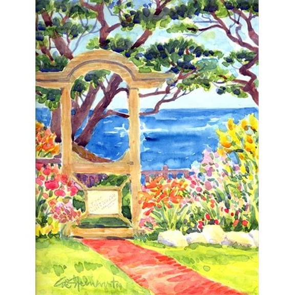 28 x 40 in. Seaside Arbour Flag Canvas House Size