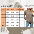 thumbnail image 4 of SHIBEVER Women Sweatshirt Tops Casual Loose V Neck T Shirt Long Sleeve Fall Top Striped Tees Fashion Clothes Khaki M, 4 of 6