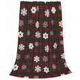 thumbnail image 2 of Honeii Plaid Snowflakes Festive Print Fleece Blanket - Throw Blanket for Bed, Sofa, Couch, Camping, and Travel , Microplush Ultra Soft Warm Blanket-80"x60", 2 of 7