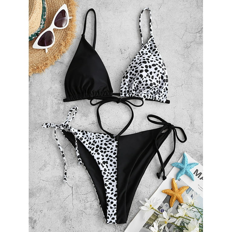 Half leopard hotsell half white swimsuit