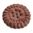 thumbnail image 3 of Almohada de suelo de felpa decorativa, suave y cómoda, para cama, oficina, dormitorio Redondo Marrón, 3 of 9