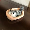 thumbnail image 3 of Bluelans Cat Sleeping Doll,Simulation Sound Cats Plush Toy With Nest,Children's Favorite Birthday Christmas Gift, 3 of 7