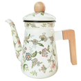 thumbnail image 4 of Enamel Teapot Household Tea Kettle with Wooden Handle Enamel Teapot Enamel Tea Maker, 4 of 4